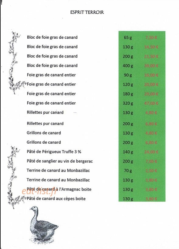 L'art et le vin — carte page 1