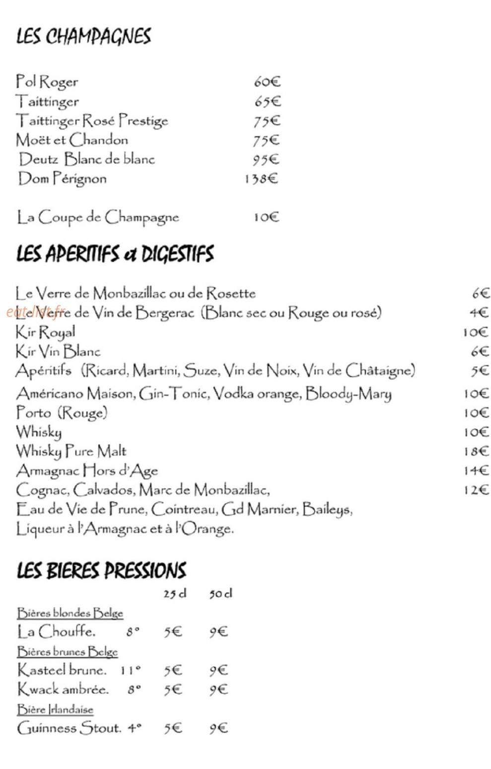 L'imparfait — carte page 9