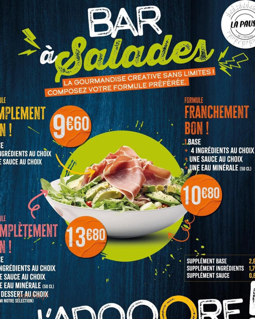 Le Bistrot de l'Epicier — carte page 1