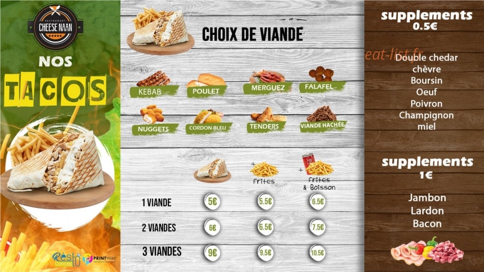 Le Cheese Naan — carte page 3