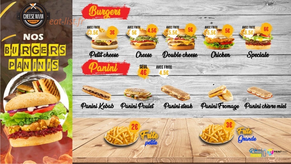 Le Cheese Naan — carte page 2
