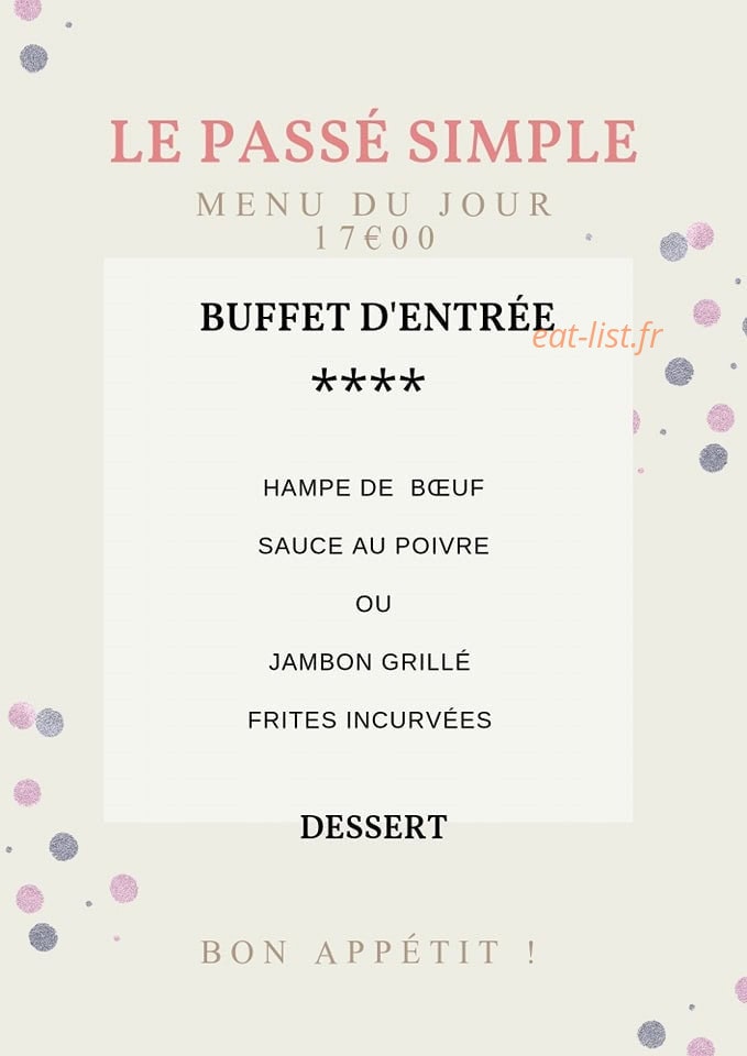 Le passé simple — carte page 1