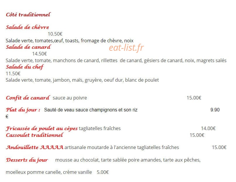 Le Perroquet — carte page 5
