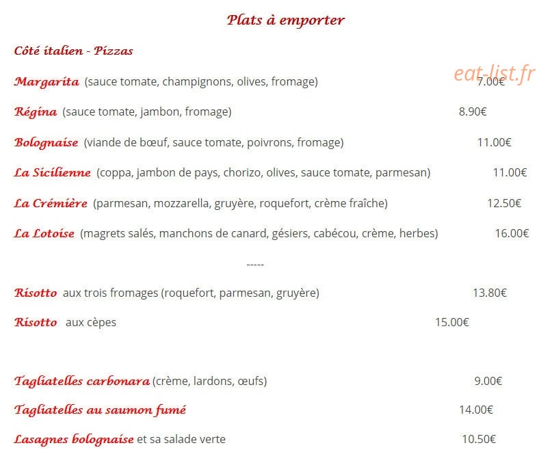 Le Perroquet — carte page 4