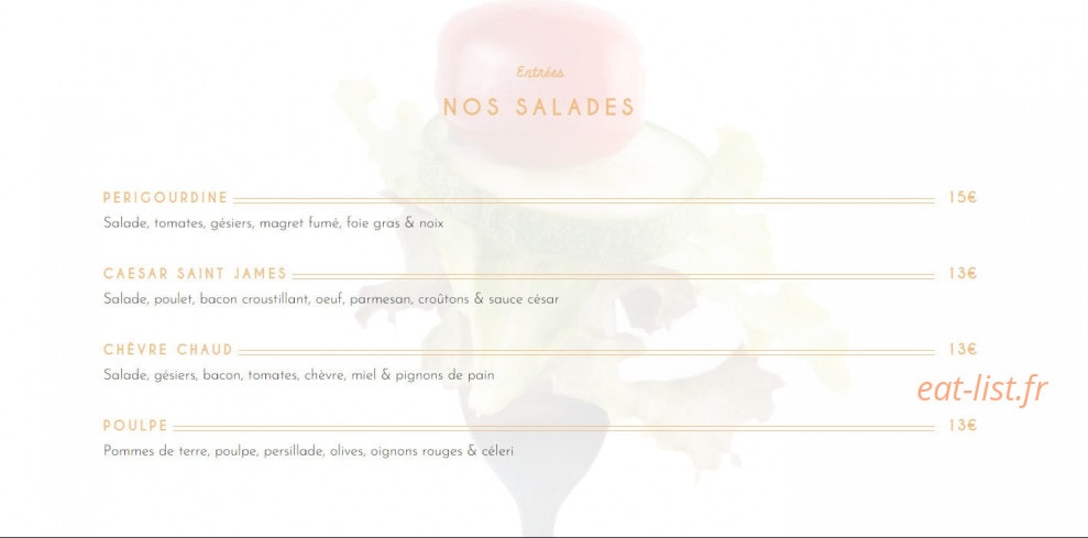 Le Saint James — carte page 2