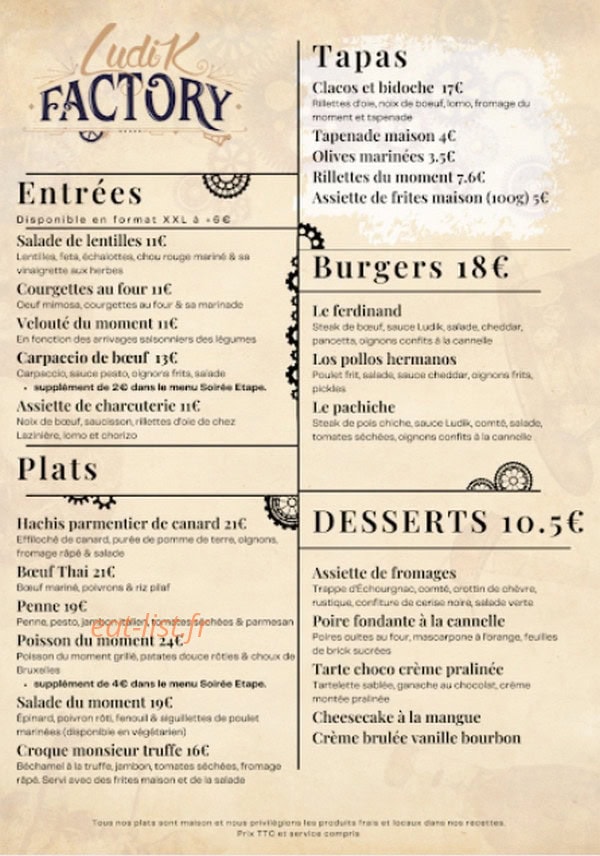 Ludik Factory — carte page 1