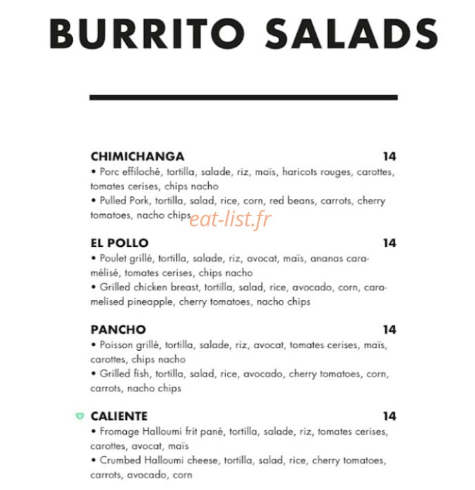 Ohlala Burgers — carte page 2