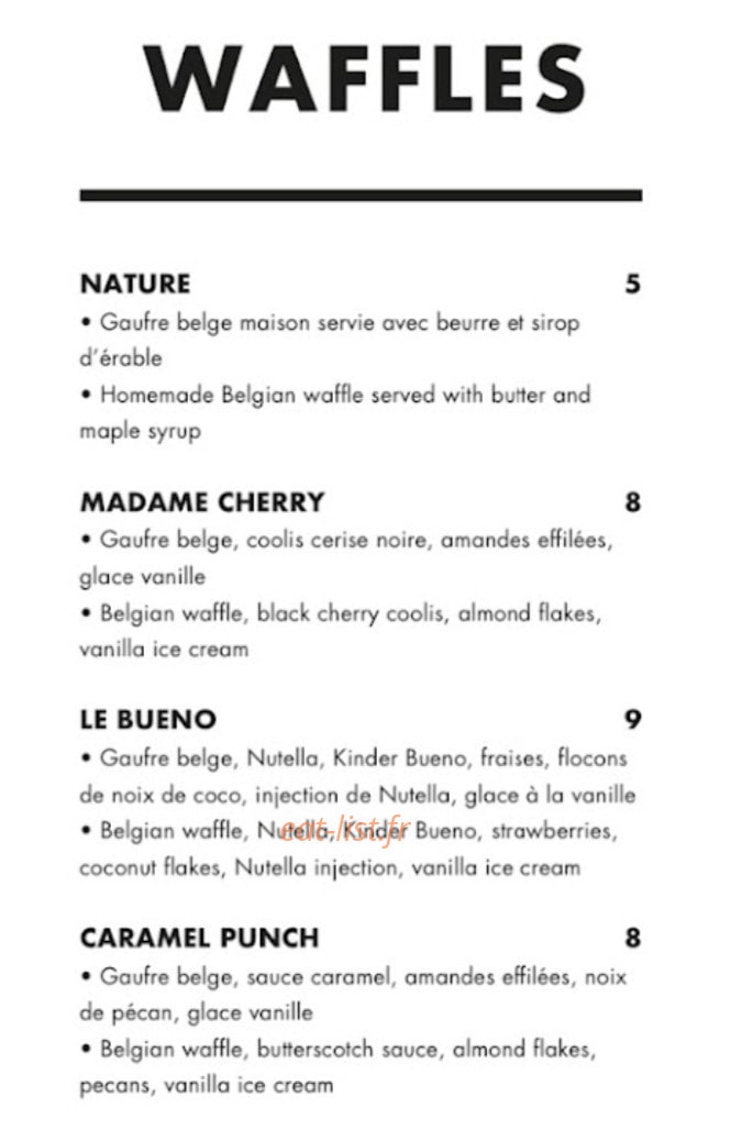 Ohlala Burgers — carte page 4