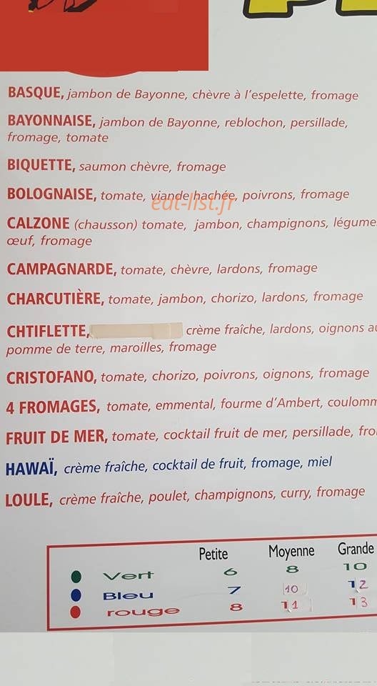 Olla pizza — carte page 3