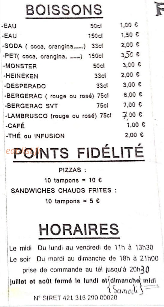 Pizza Lulu — carte page 5