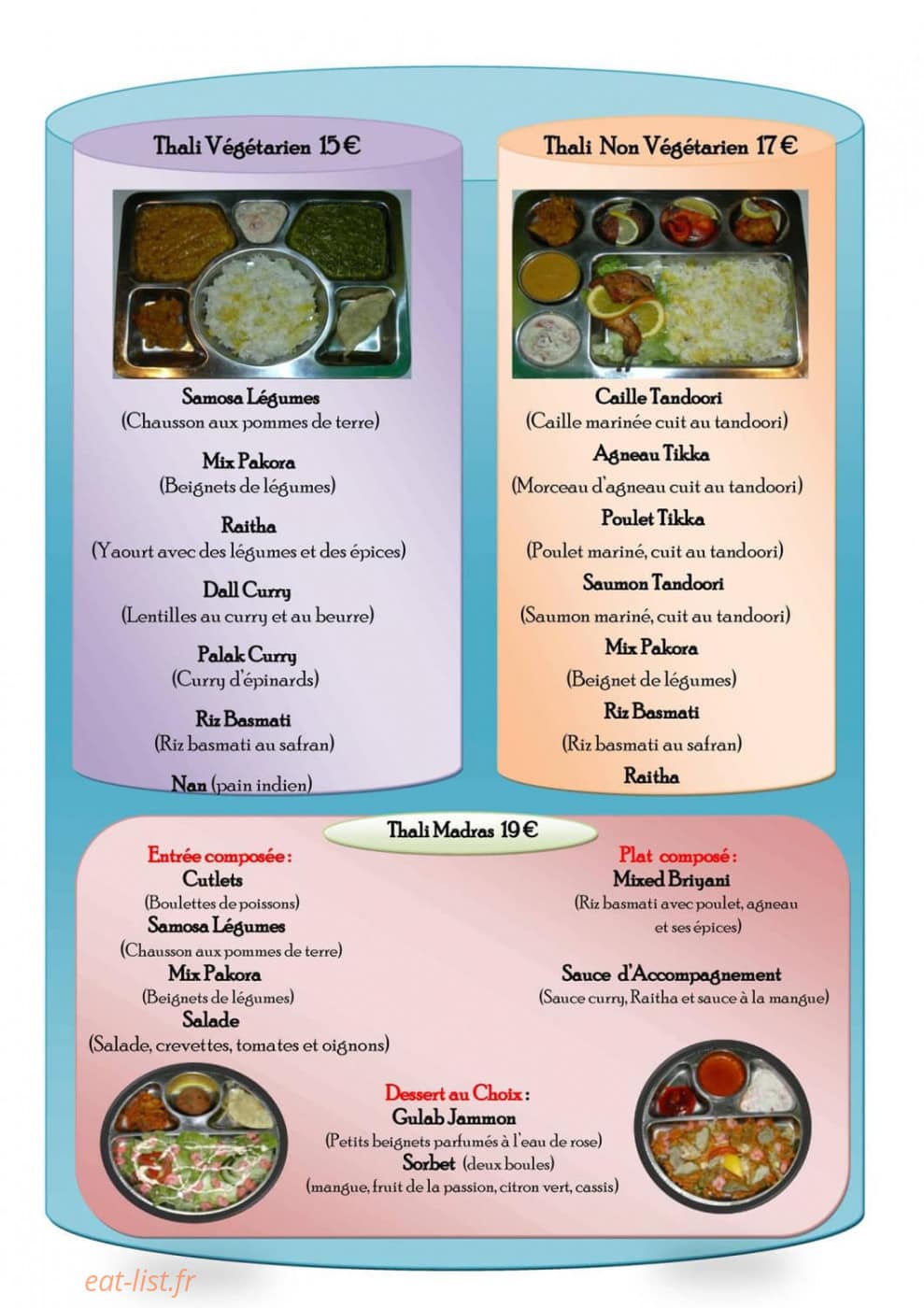 Restaurant Krishna — carte page 7