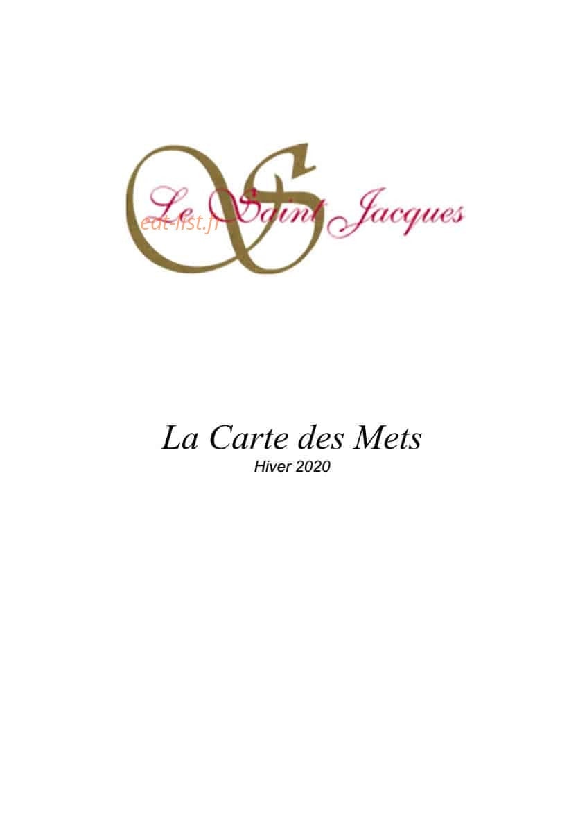 Restaurant Le Saint Jacques — carte page 1