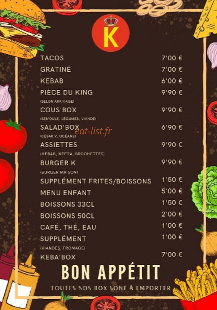 Snacking — carte page 1