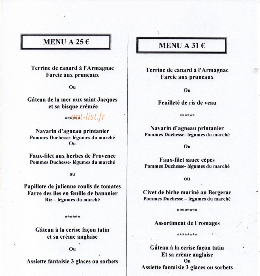 Relais de la Ribeyrie — carte page 1