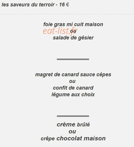 La Calzone — carte page 2