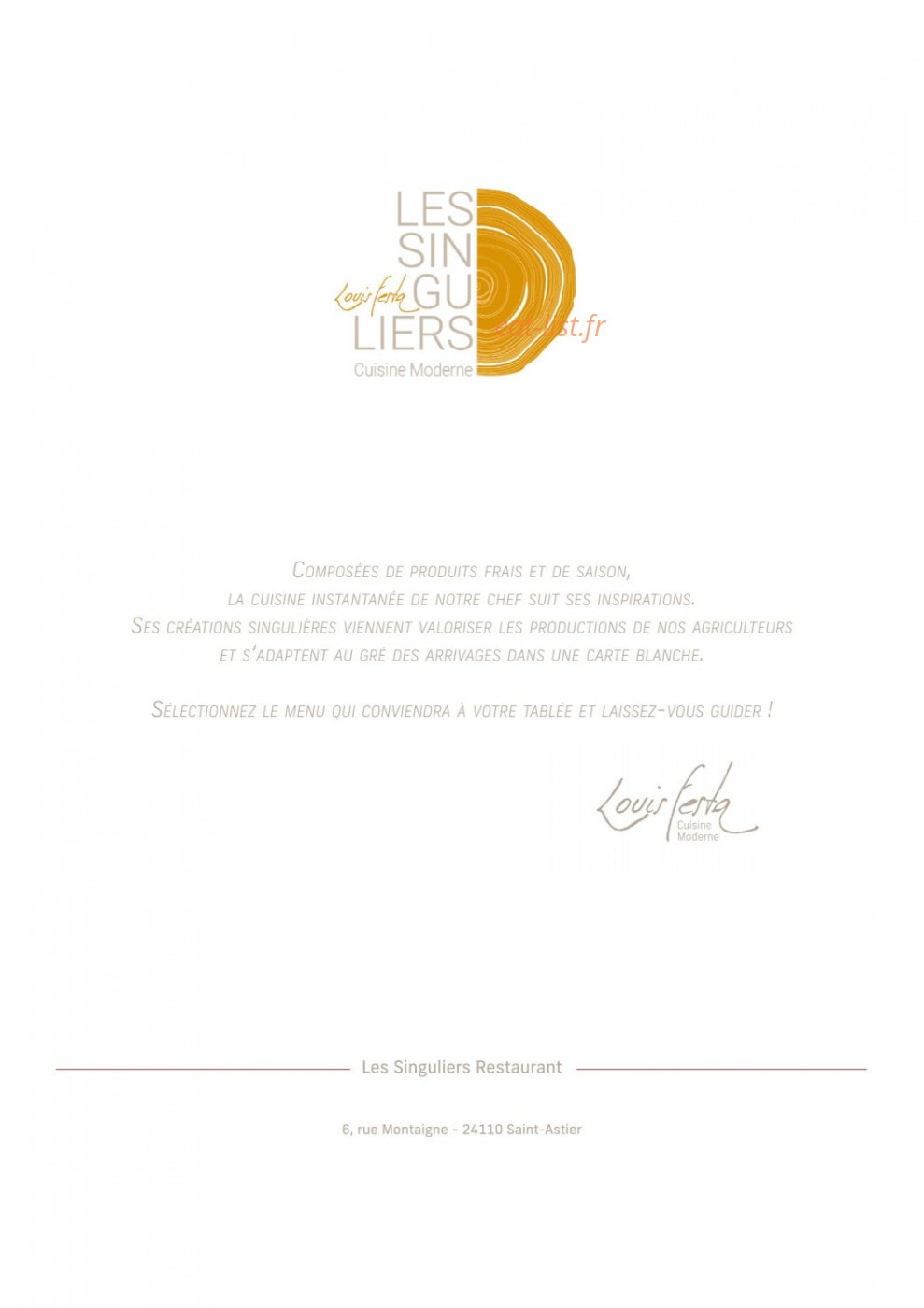 Les Singuliers — carte page 1