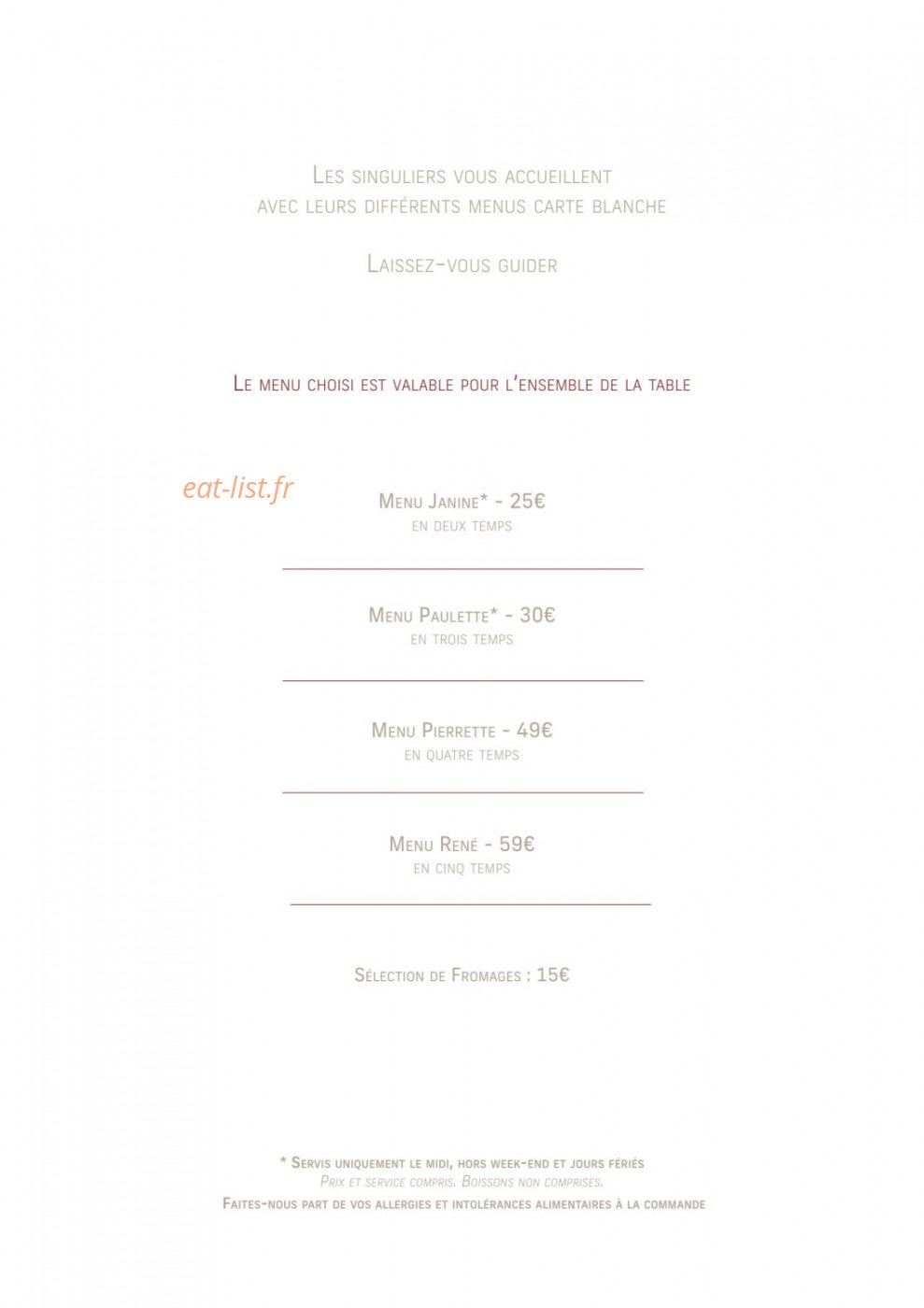 Les Singuliers — carte page 2