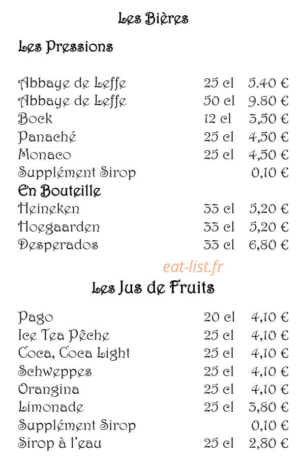 Au Jardin d'O — carte page 4