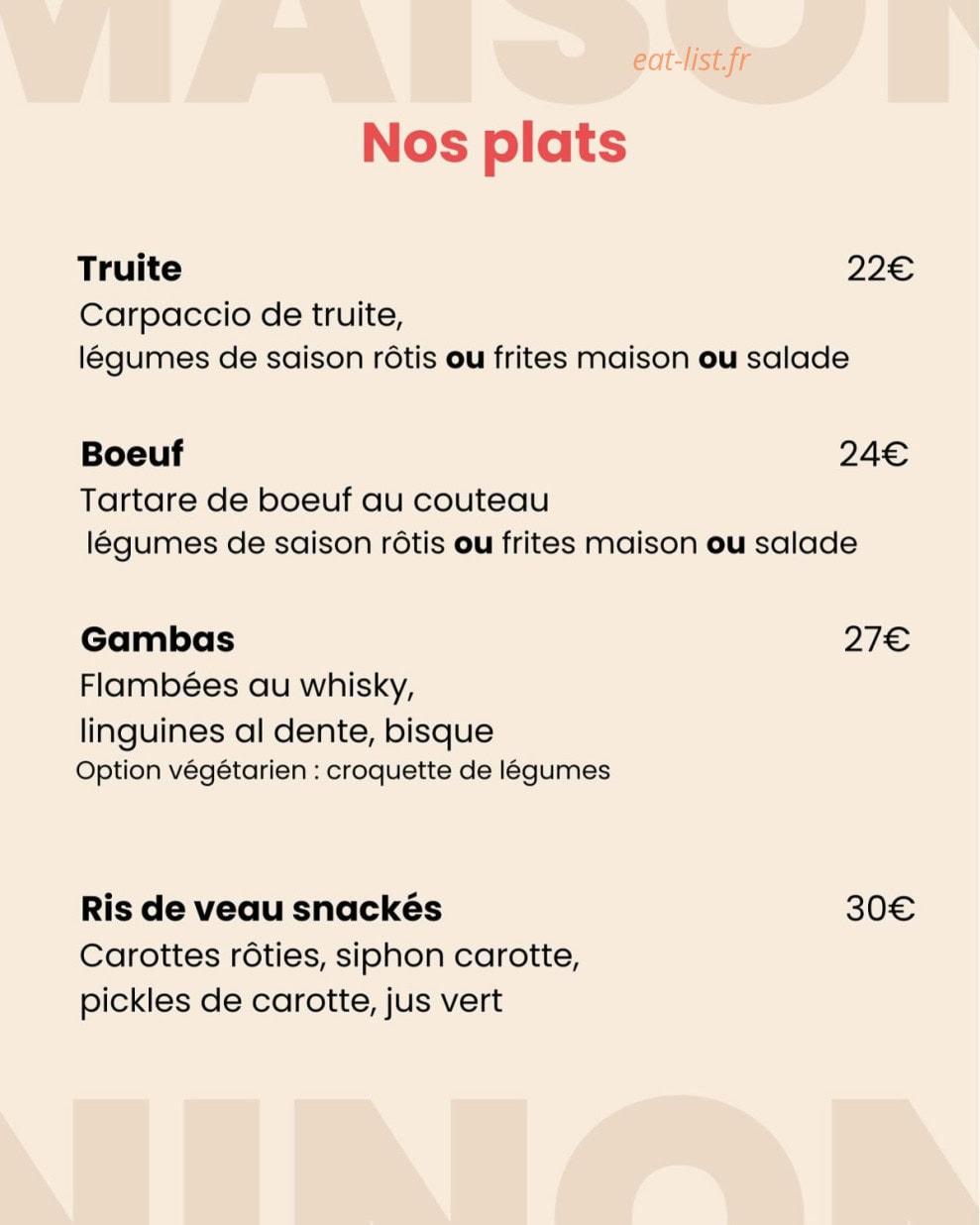 Maison Ninon — carte page 3
