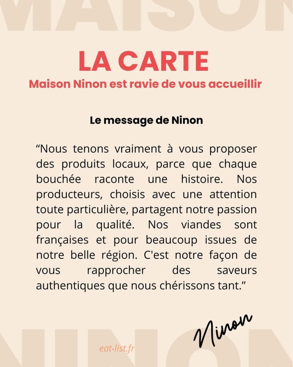 Maison Ninon — carte page 1