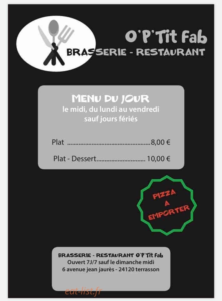 O'p'tit fab — carte page 1