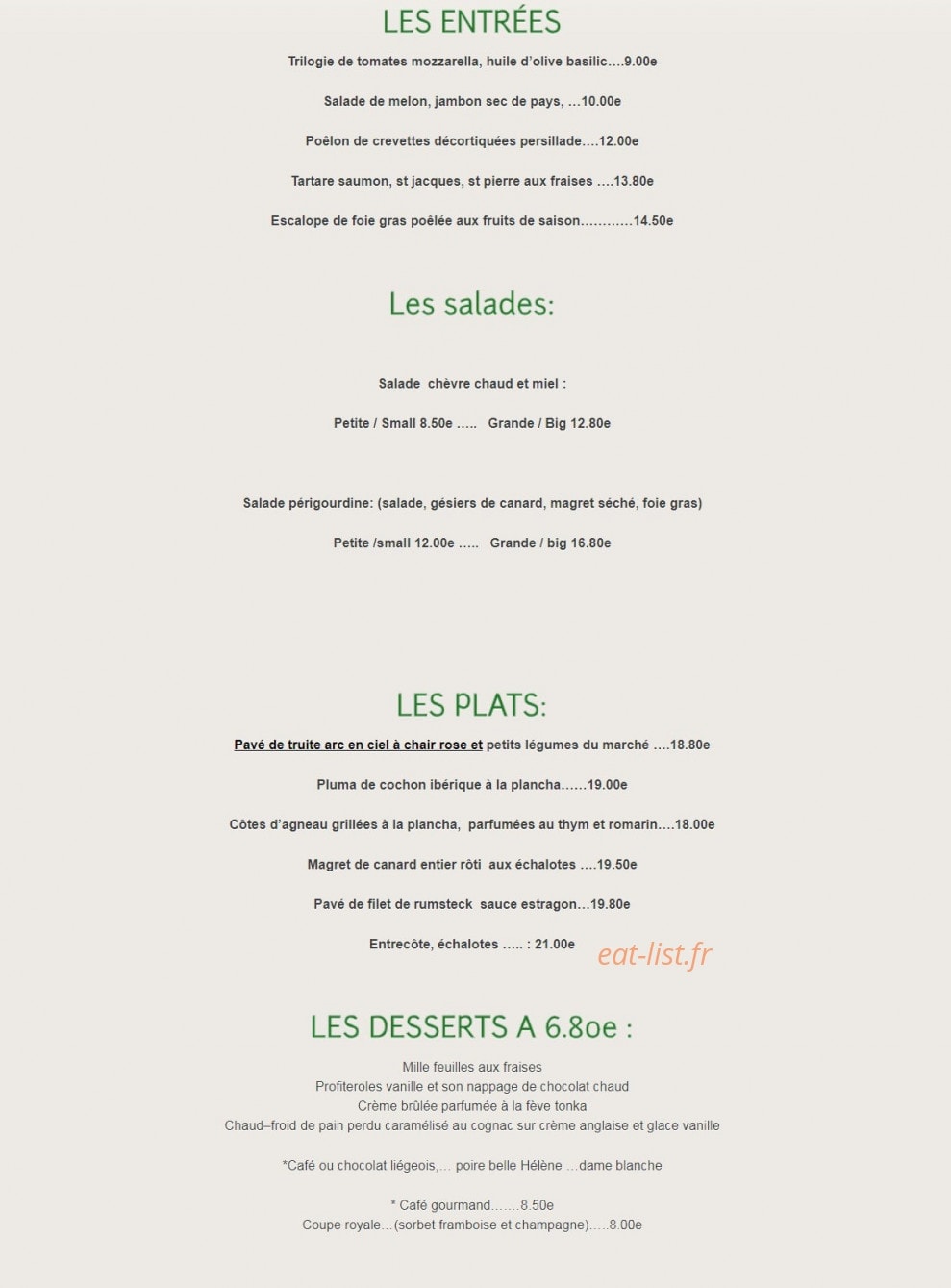La Terrasse — carte page 2