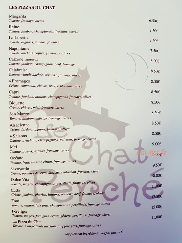 Le Chat Perché — carte page 7