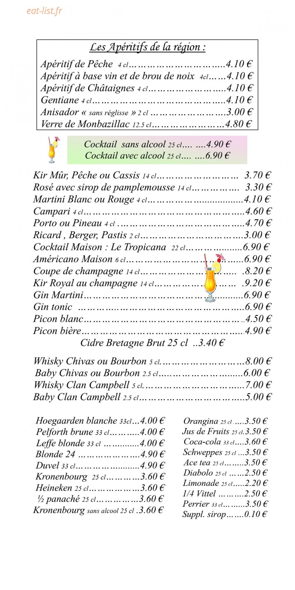 Le Tropicana — carte page 8
