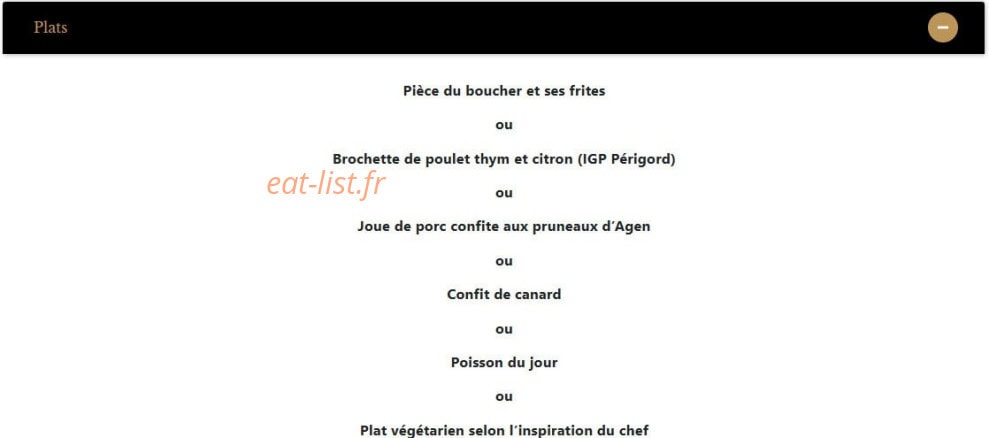 Le Bistrot Du Presbytère — carte page 2