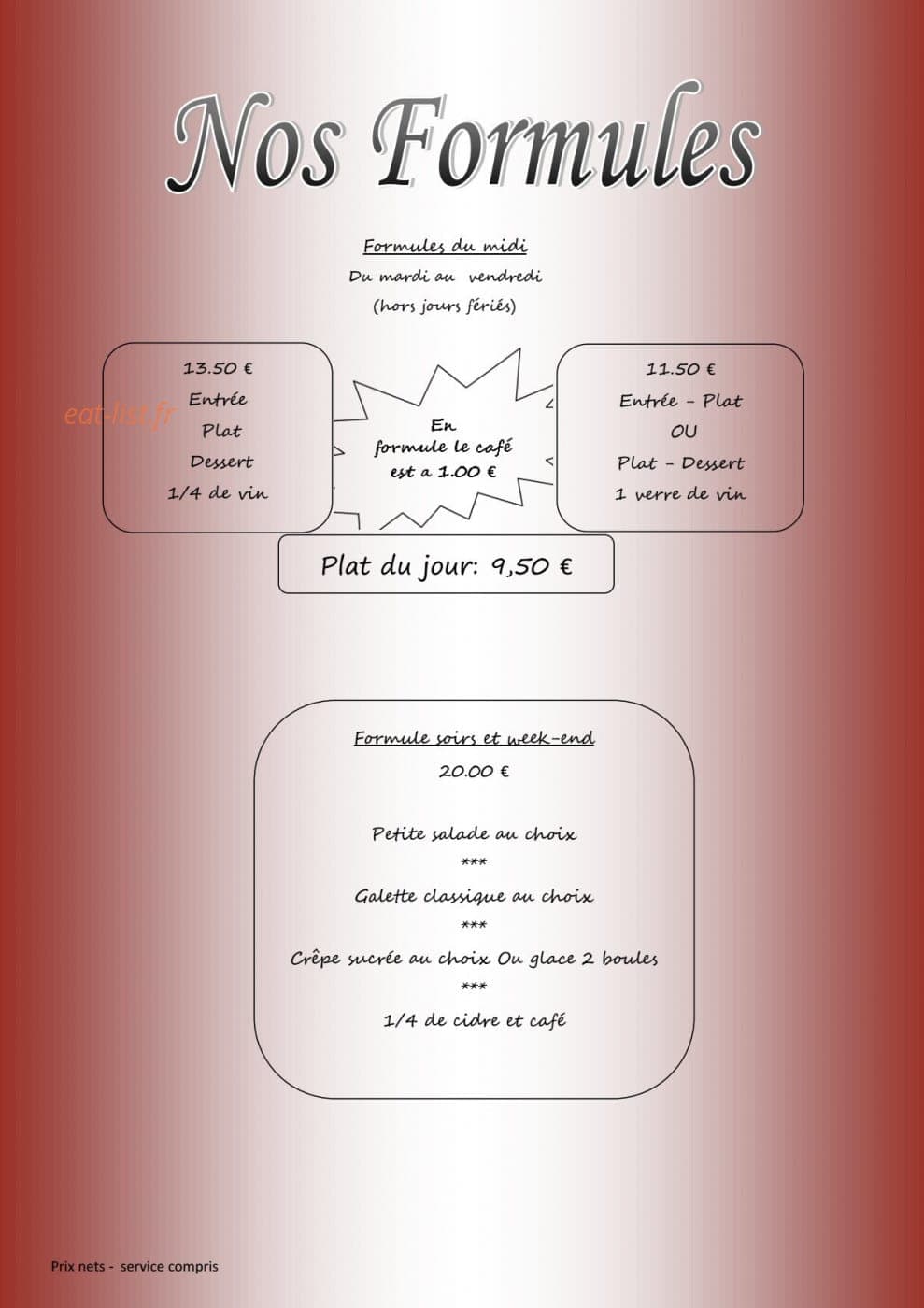 Au Gré des Saisons — carte page 3