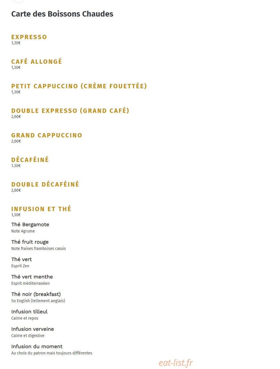 Café de la Paix — carte page 2