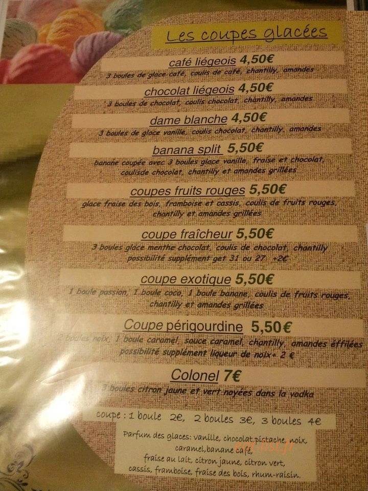 Pizzeria des Bastides — carte page 8