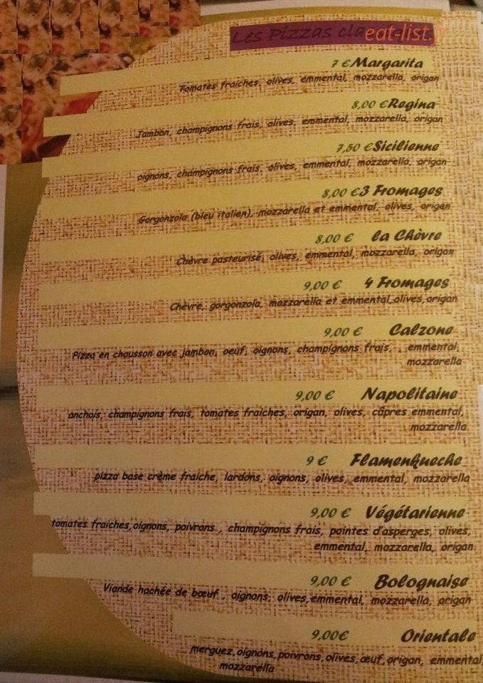 Pizzeria des Bastides — carte page 4