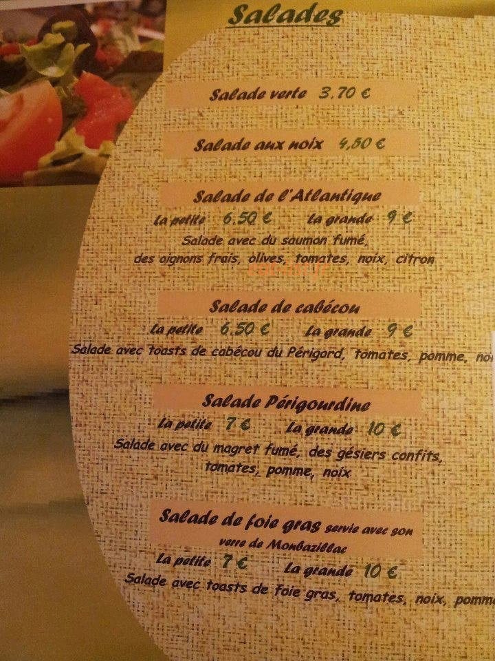 Pizzeria des Bastides — carte page 2