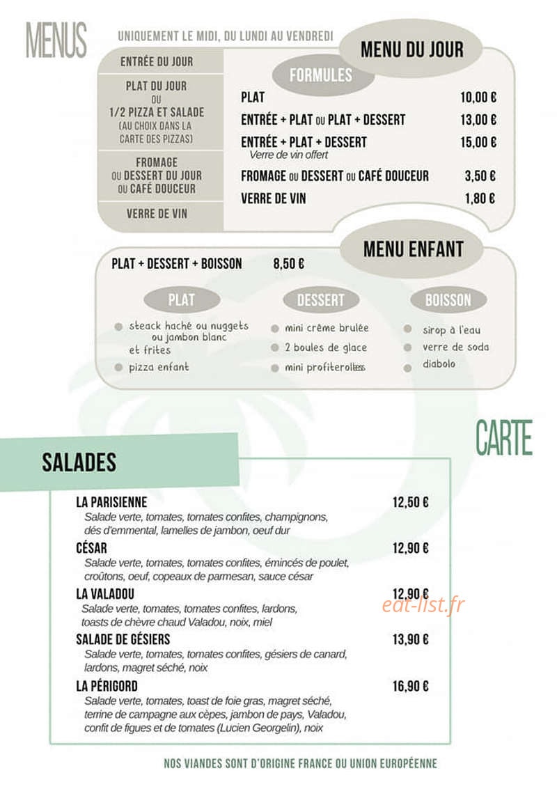 Restaurant l'Oasis — carte page 6