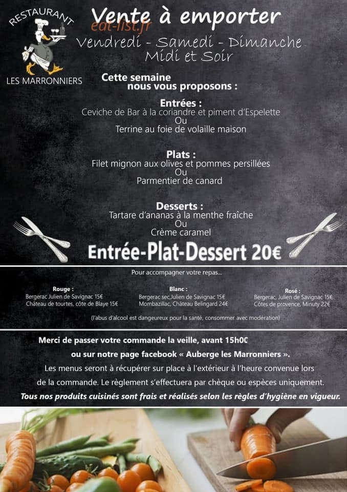 Les Marronniers — carte page 1