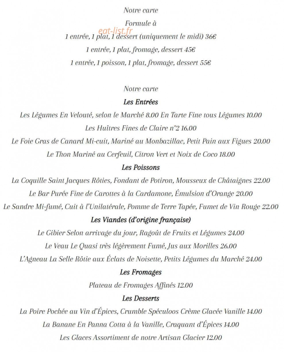 Carte et menu de La Métairie à Mauzac et Grand Castang — Les formules et carte