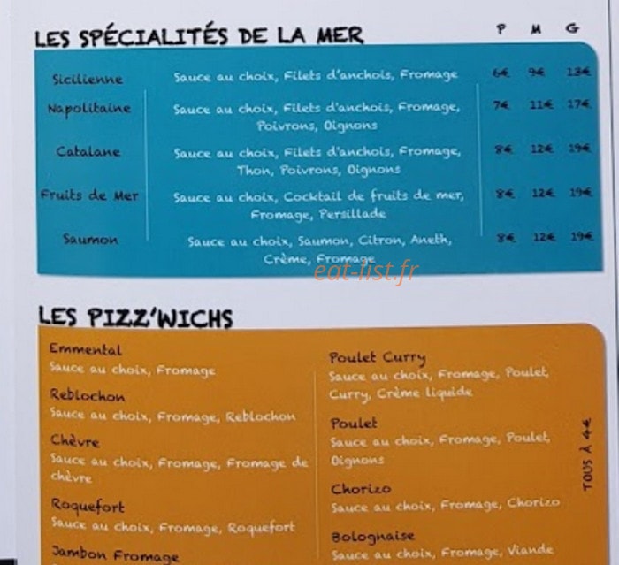 L'Happy'zza — carte page 3