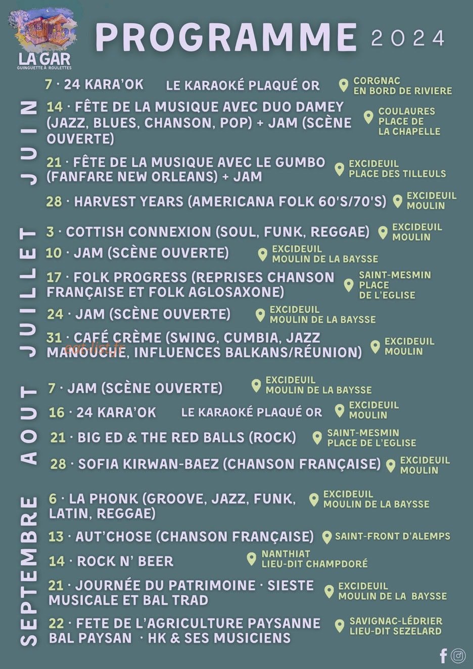 La Guinguette à Roulettes — carte page 1