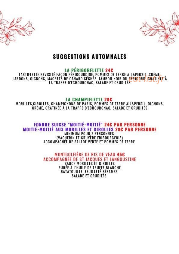 Le Parfum des Mets — carte page 2