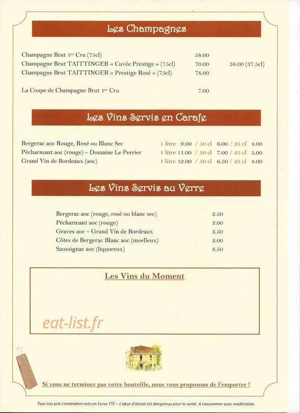 Auberge de la Nauze — carte page 5
