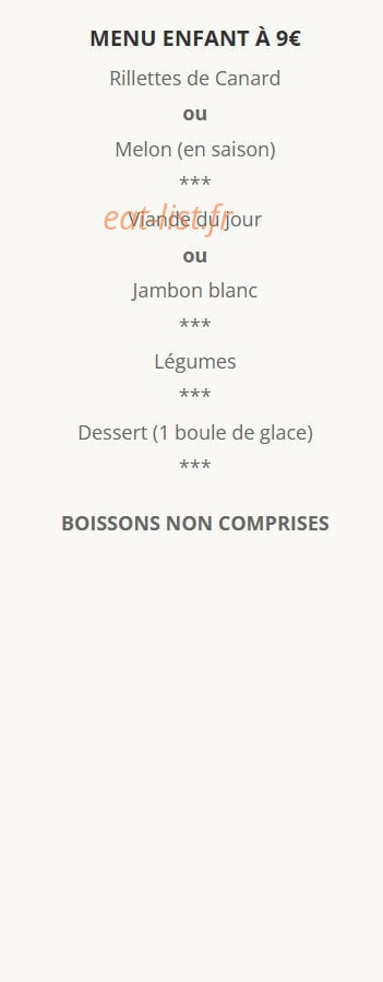 Auberge Du Roc — carte page 3