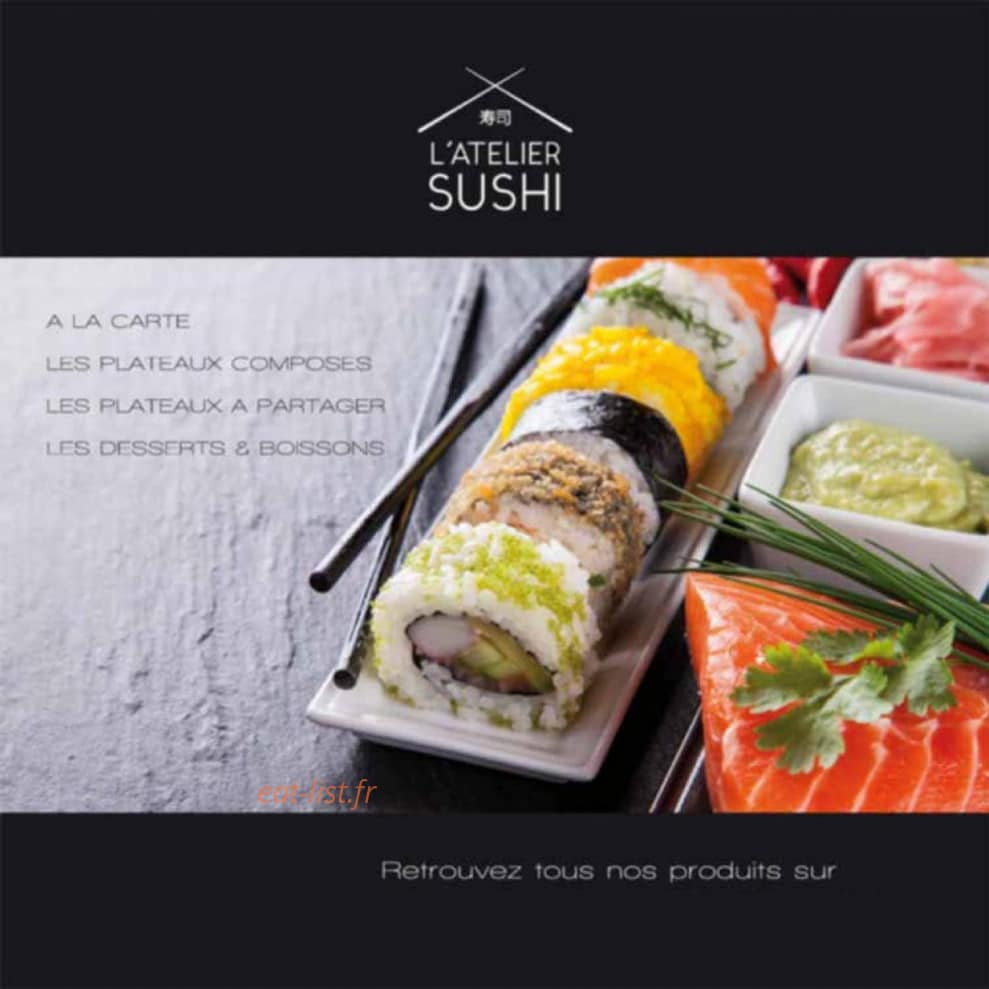 Carte et menu L'Atelier Sushi Siorac en Perigord