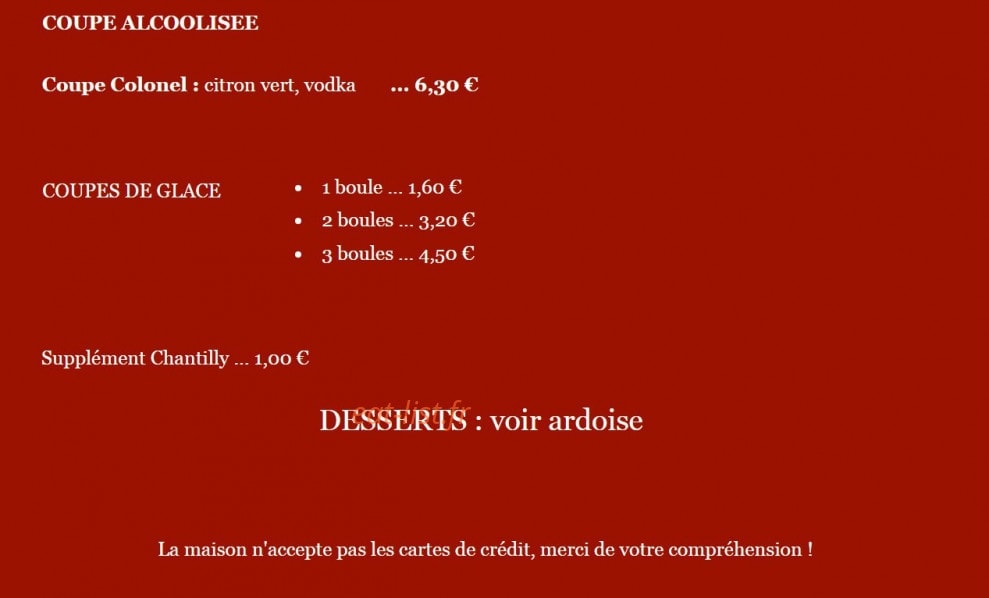 Le Bouchon — carte page 8