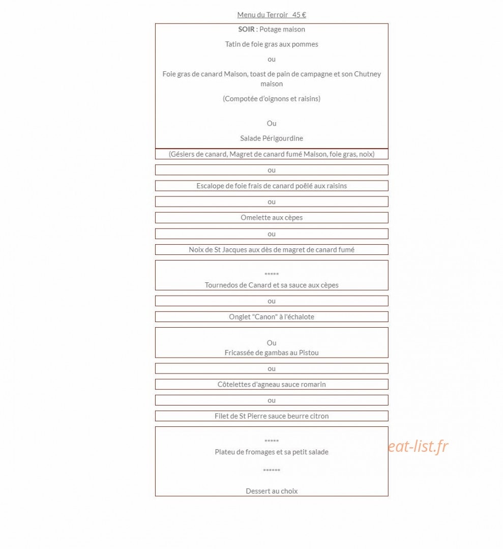 Le Relais du Touron — carte page 4