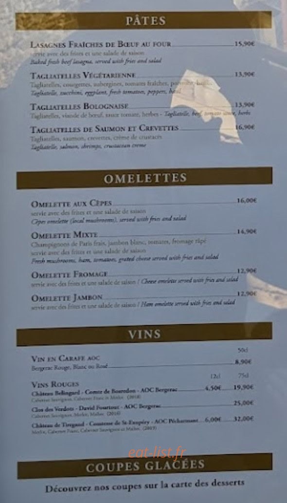 Brasserie costa — carte page 2