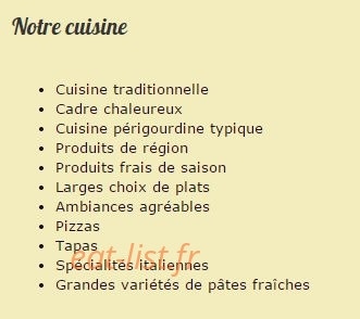 Chez Antoine — carte page 1