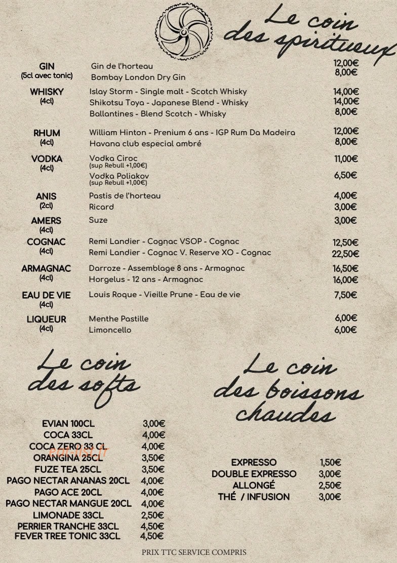 Chez Georgette — carte page 4