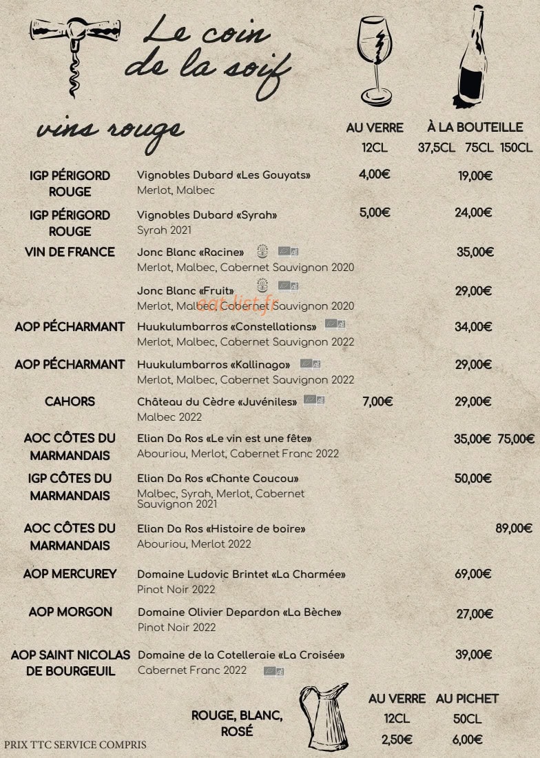 Chez Georgette — carte page 6