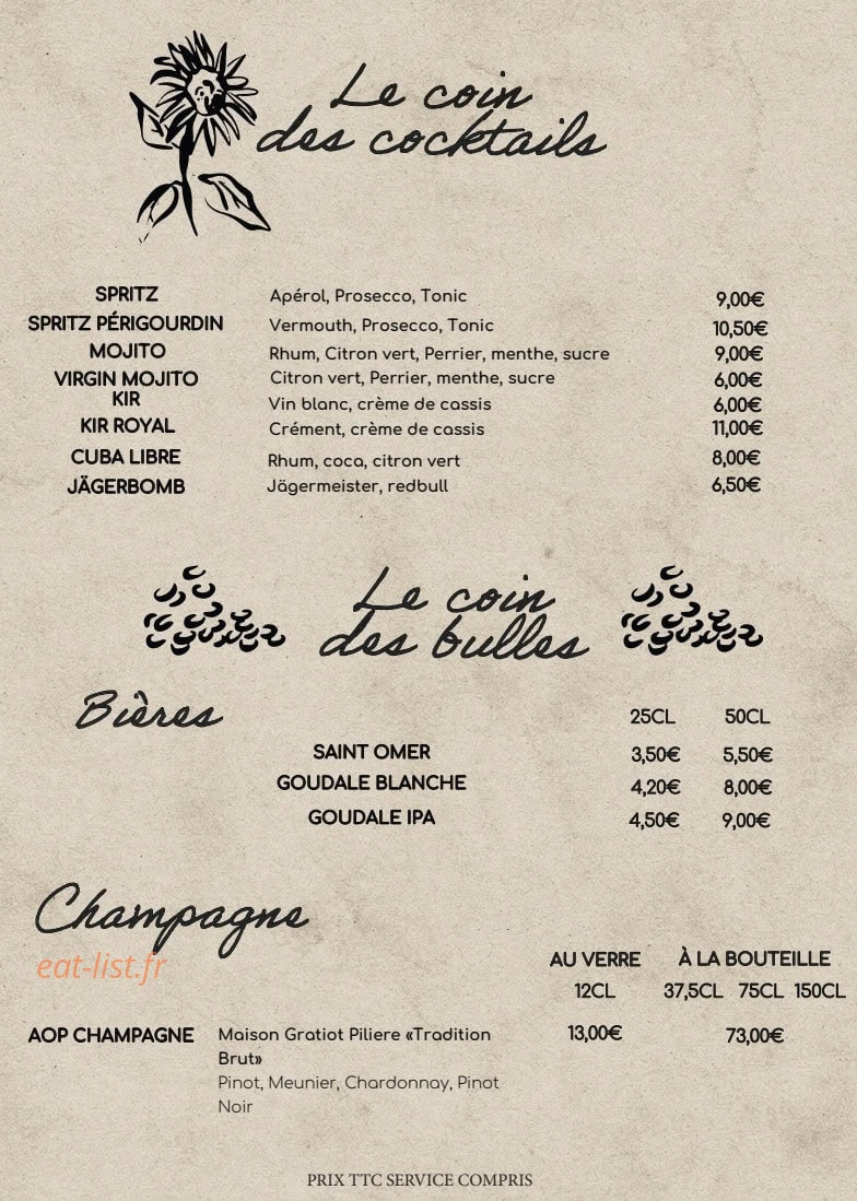 Chez Georgette — carte page 5